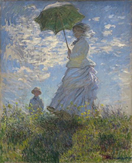 Claude Monet, ‘Woman with a Parasol - Madame Monet and Her Son’, 1875