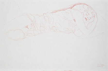 Gustav Klimt, ‘Reclining Nude [Fünfundzwanzig Handzeichnungen]’, 1919