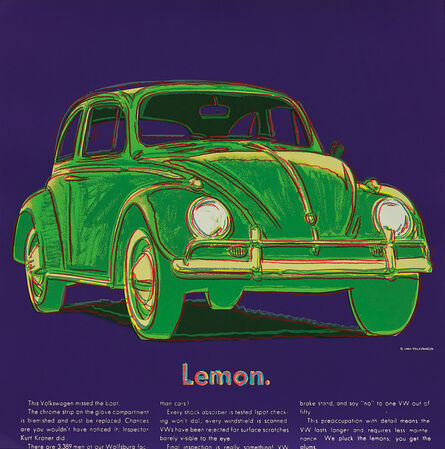 Andy Warhol, ‘Volkswagen from Ads F&S II.358’, 1985