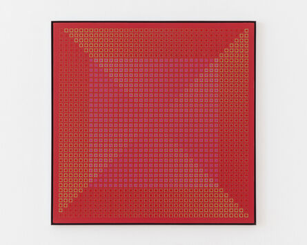 Julian Stanczak, ‘Centred Duality - Red’, 1981-1982