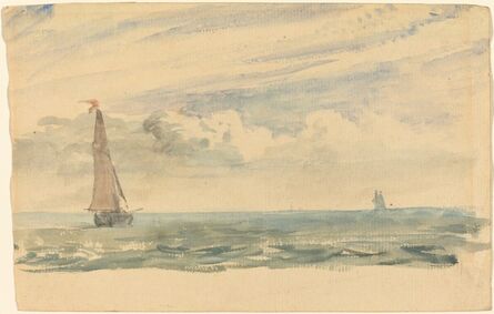 John Constable, ‘A Seascape with Two Sail Boats’