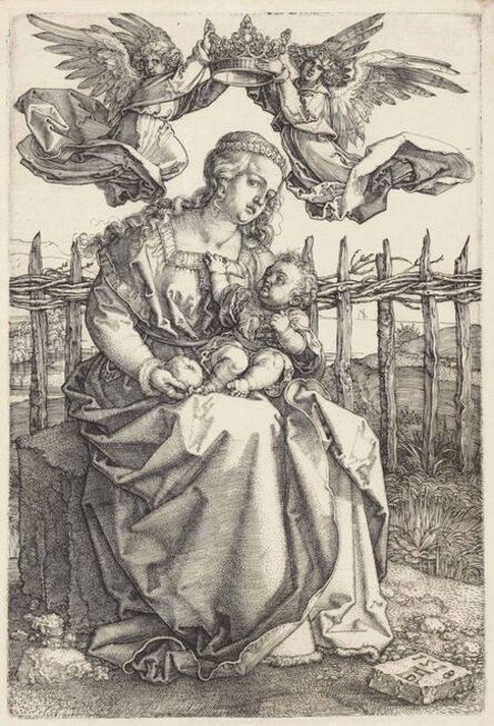 Albrecht Dürer, ‘The Virgin and Child crowned by two Angels (B. 39; M., Holl. 38; S.M.S. 84)’, 1518