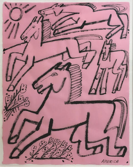 America Martin, ‘Running and Standing Horses in the Bright Day’, 2019