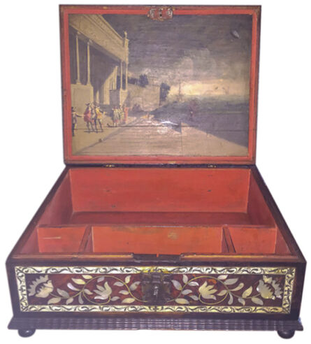 Unknown Artist, ‘Caja de carey con paisaje del Puerto de Indias’, Siglo XVIII