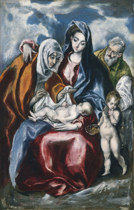 El Greco, ‘The Holy Family with Saint Anne and the Infant John the Baptist’, ca. 1595/1600