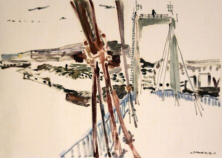 Natalia Laluq, ‘View of Sailors Island from the Old Bridge, December 3, 2017’, 2017