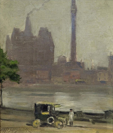 Frederic Marlett Bell-Smith, ‘The Monument from the South Bank of the Thames’, nd