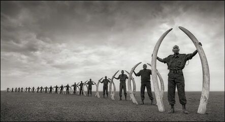 Nick Brandt, ‘Rangers (Line Of) With Tusks Of Killed Elephants, Amboseli’, 2011