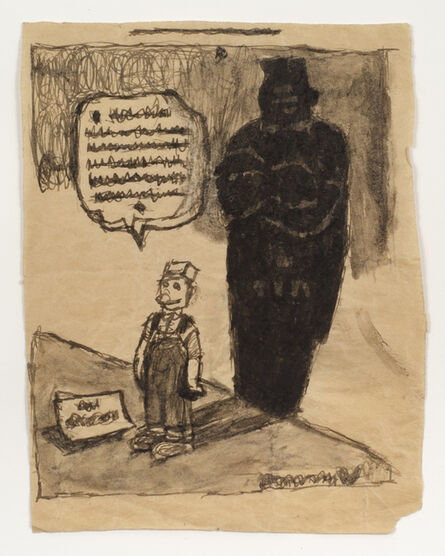 James Castle, ‘Untitled (Cartoon with shadow)’, n.d.