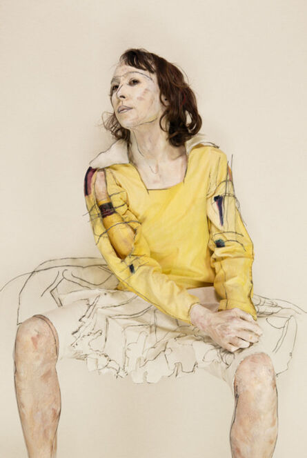 Michel Platnic, ‘Sitting girl with raised head’, 2020