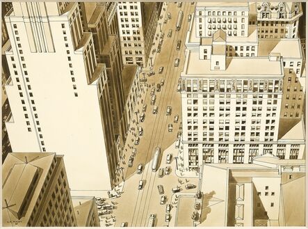 Lawrence Edwin Blazey, ‘Euclid Avenue, Cleveland’, ca. 1930