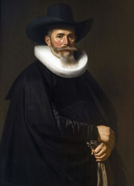 Dirck Dircksz. van Santvoort, ‘A Portrait of a Bearded Gentleman, Holding a Pair of Gloves in his Left Hand’, ca. 1635-40