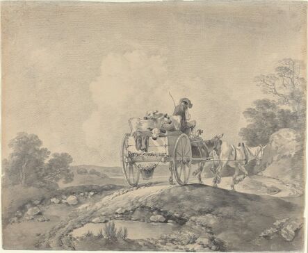 Thomas Gainsborough, ‘Drover with Calves in a Country Cart’, ca. 1755