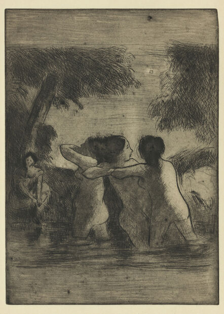 Camille Pissarro, ‘Quatre Baigneuses (Four Bathers)’, 1895