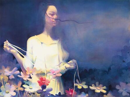 Lisa Yuskavage, ‘A Girl in the Flowers’, 2001