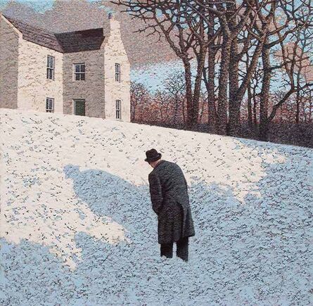 Mark Edwards, ‘Man Finding the Gap through the Hedge’, 2020