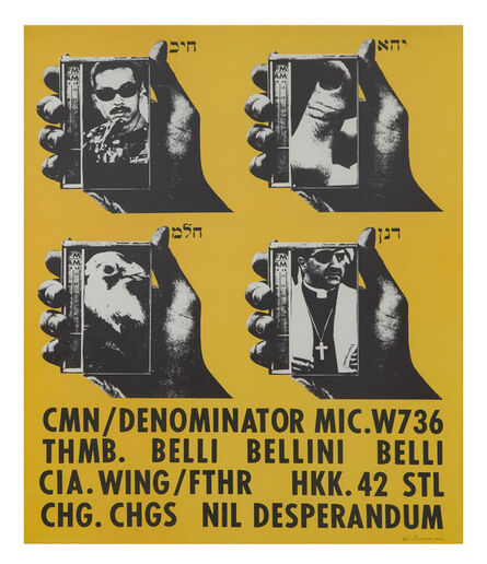 Wallace Berman, ‘Untitled (CMN/Thumb Poster)’, 1965