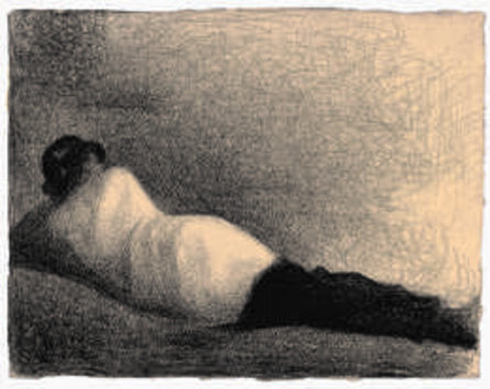 Georges Seurat, ‘Reclining Man (Study for “Une baignade, Asnières”)’, 1883/84