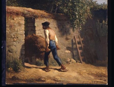 Jean-François Millet, ‘Peasant with A Wheelbarrow’, 1848-1852