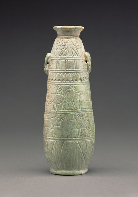‘East Greek Faience Alabastron’,  about 580 B.C.