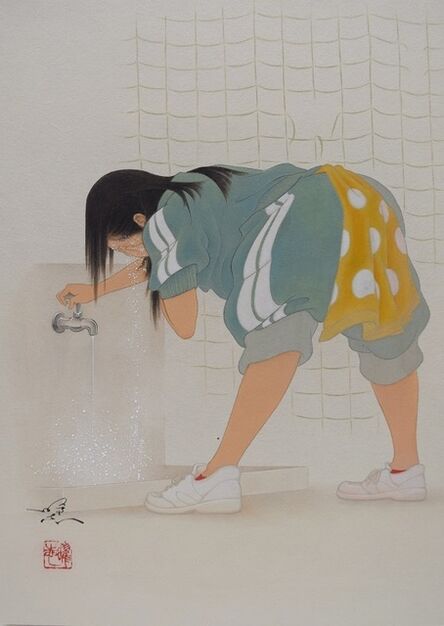Yoji Kumagai, ‘A girl washing her face’, 2017