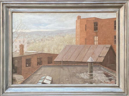 Linden Frederick, ‘"Factory Town" Contemporary American Industrial Oil Painting Maine 1987 Realism 1987’, 1987