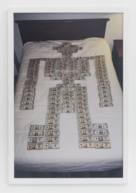 Andrew Jeffrey Wright, ‘Money robot on bed’, 2016