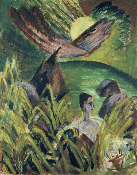 Ernst Ludwig Kirchner, ‘Mondaufgang auf Fehmarn’, 1914