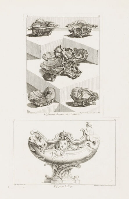 Juste-Aurèle Meissonnier, ‘Differents Desseins de Sallieres (Various Designs for Salt Dishes)’, 1748
