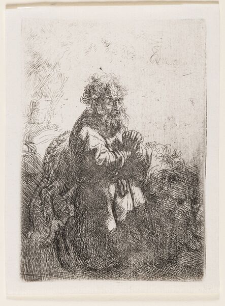 Rembrandt van Rijn, ‘St. Jerome Kneeling in Prayer, Looking Down’, circa 1635