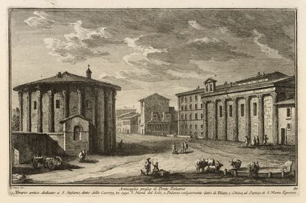 Giuseppe Vasi, ‘Anticaglie presso il Ponte Palatino’, 1747