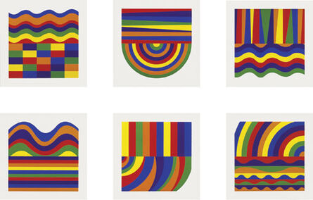 Sol LeWitt, ‘Arcs and Bands in Colors A-F’, 1999
