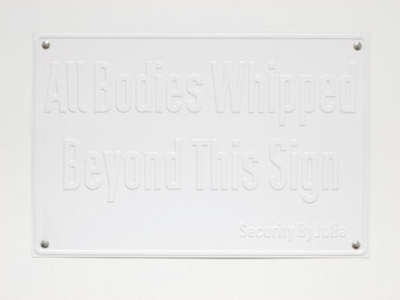 Julia Scher, ‘All Bodies Whipped Beyond This Sign (The Ecology of Visibility)’, 2020