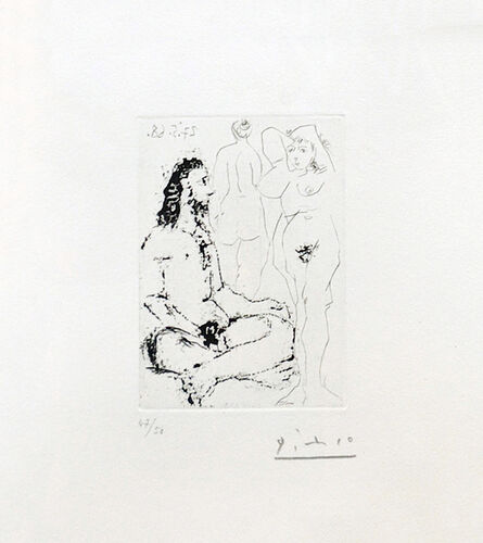 Pablo Picasso, ‘HOMME NU ASSIS EN TAILLEUR (BLOCH 1600)’, 1968