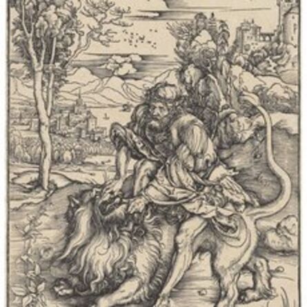 Albrecht Dürer, ‘Samson rending the Lion (B. 2; M., Holl. 107; S.M.S. 127)’, ca. 1497-1498