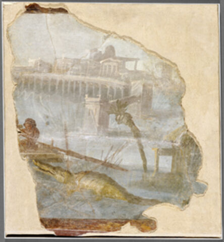 ‘Fresco Fragment with Nilotic Landscape’,  about 70