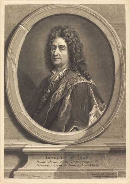 Jean-Baptiste de Poilly after Francois de Troy, ‘Francois de Troy’, 1714