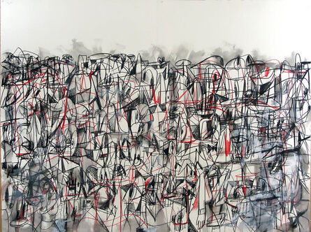 George Condo, ‘Red and Black Compression’, 2011