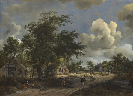 Meindert Hobbema, ‘A View on a High Road’, 1665