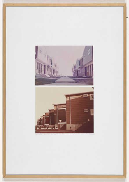 Dan Graham, ‘Courtyard of Housing Project, Jersey City, N.J., Row in Housing Project, Bayonne, N.J.’, 1966