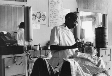 Chester Higgins, Jr., ‘Barbershop, Tuskegee, Alabama’, 1972
