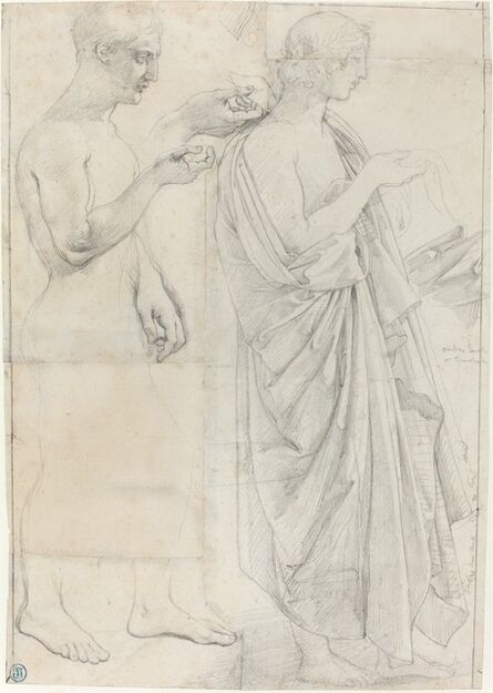 Jean-Auguste-Dominique Ingres, ‘Two Studies of Virgil’, ca. 1812 and c. 1825