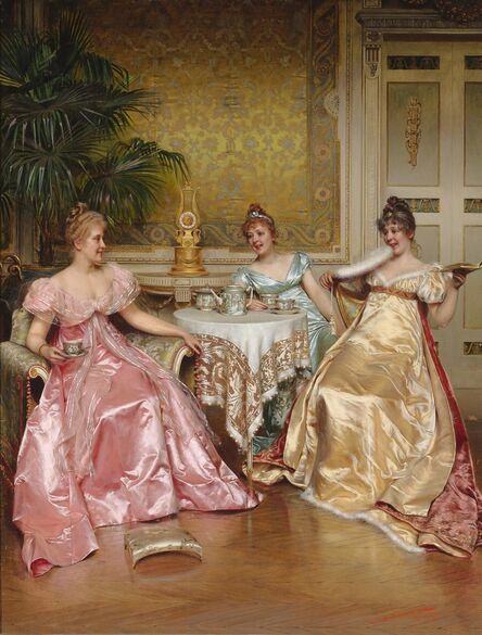 Charles Soulacroix, ‘Afternoon Tea for Three’, 19th century