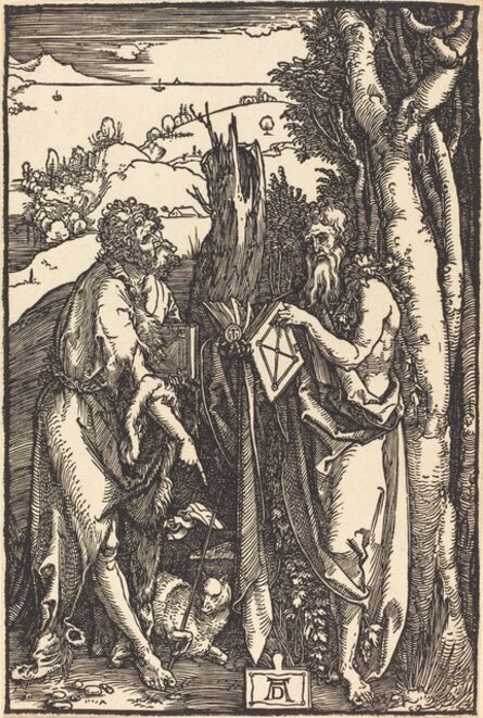 Albrecht Dürer, ‘Saint John the Baptist and Saint Onuphrius’, ca. 1504