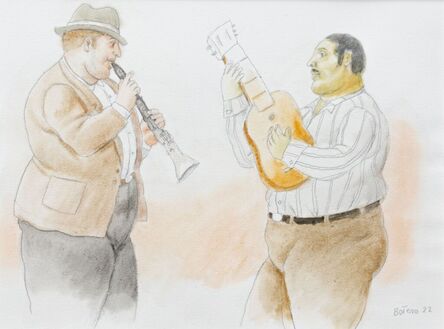 Fernando Botero, ‘Two musicians’, 2022