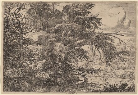 Jacob van Ruisdael, ‘Cottage on a Hill’