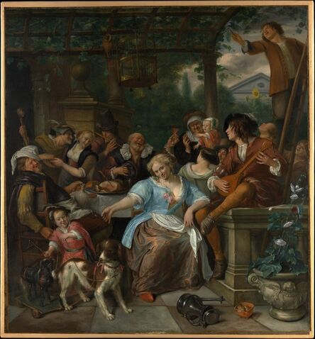 Jan Steen, ‘Merry Company on a Terrace’, ca. 1670
