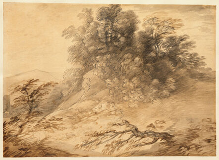 Thomas Gainsborough, ‘Landscape with a Clump of Trees on a Hillock’, Early 1760s