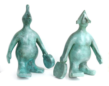 Le maghien, ‘Magicians with suitcase (bronze)’, 2014