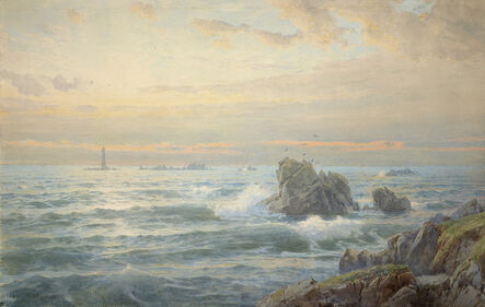William Trost Richards, ‘Rocky Coast with Lighthouse’, 1899